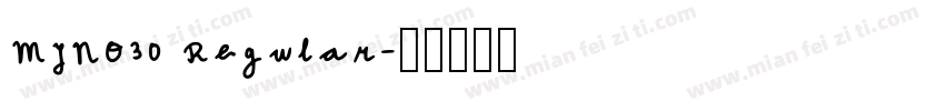 MJNO30 Regular字体转换